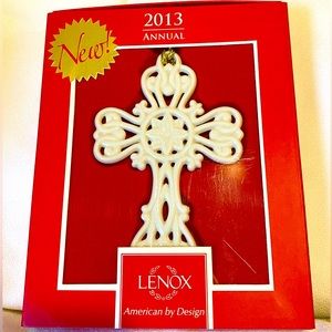 Lenox 2013 Annual Snow Fantasies Cross Christmas / Holiday Ornament~NIB~Rare